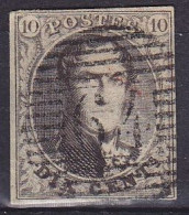 Belgique - N°6 - 10c Brun Médaillon Léopold 1e 1851 Margé - P64 JEMEPPE - 1851-1857 Medallions (6/8)