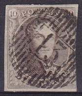 Belgique - N°10 - 10c Brun Médaillon Léopold 1e 1861 Filets Intacts - P13 DOUR - 1858-1862 Medallions (9/12)