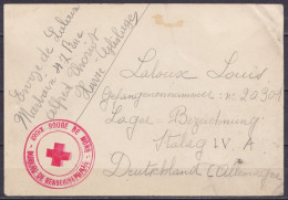 Carte Datée 10 Septembre 1940 De HAVRE-GHISLAGE Pour Prisonnier Au Stalag IV A - Cachet "CROIX-ROUGE DE MONS / BUREAU DE - Oorlog 40-45 (Brieven En Documenten)