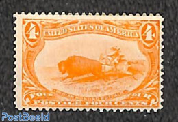 United States Of America 1898 4c, Orange, Stamp Out Of Set, Unused (hinged), Nature - Animals (others & Mixed) - Horse.. - Nuevos