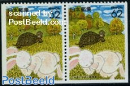 Japan 1991 Rabbit And Turtle Bottom Booklet Pair, Mint NH - Neufs