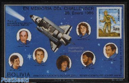 Bolivia 1986 Challenger Accident S/s, Mint NH, History - Sport - Transport - Scouting - Space Exploration - Disasters - Bolivia