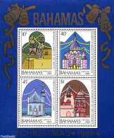 Bahamas 1989 Christmas S/s, Mint NH, Religion - Christmas - Churches, Temples, Mosques, Synagogues - Natale