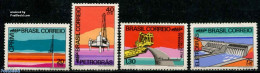 Brazil 1972 Mining 4v, Mint NH, Nature - Science - Transport - Water, Dams & Falls - Mining - Ships And Boats - Neufs