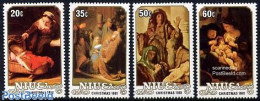 Niue 1981 Christmas, Rembrandt 4v, Mint NH, Religion - Christmas - Art - Paintings - Rembrandt - Natale