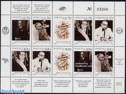 Venezuela 1986 R. Betancourt 10v M/s, Mint NH, Health - History - Smoking & Tobacco - Politicians - Art - Handwriting .. - Tabac