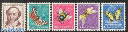 Switzerland 1954 Pro Juventute 5v, Mint NH, Nature - Butterflies - Insects - Art - Authors - Unused Stamps