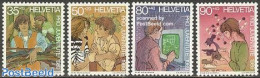 Switzerland 1989 Pro Juventute 4v, Mint NH, Nature - Science - Trees & Forests - Computers & IT - Neufs
