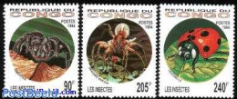 Congo Republic 1994 Insects 3v, Mint NH, Nature - Insects - Sonstige & Ohne Zuordnung