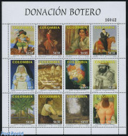 Colombia 2001 Botero Paintings 12v M/s, Mint NH, Art - Modern Art (1850-present) - Nude Paintings - Paintings - Kolumbien