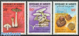 Djibouti 1987 Mushrooms 3v, Mint NH, Nature - Mushrooms - Funghi