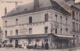 C12-91) ANGERVILLE - HOTEL DE FRANCE - H. RAVAULT - GARAGE - NOCES & BANQUETS - ANIMEE - ( 2 SCANS )   - Angerville