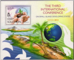 Solomon Islands 2014 - Plastic S/S - Shows Palm Tree And Plant Unusual - Solomoneilanden (1978-...)