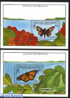 Grenada Grenadines 1990 Discovery Of America, Insects 2 S/s, Mint NH, Nature - Butterflies - Insects - U.P.A.E. - Grenada (1974-...)