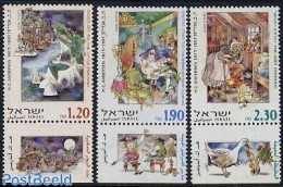 Israel 2000 H.C. Andersen 3v, Mint NH, Nature - Cats - Art - Fairytales - Ongebruikt (met Tabs)