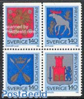 Sweden 1981 Provincial Coat Of Arms 4v [+], Mint NH, History - Nature - Coat Of Arms - Animals (others & Mixed) - Ungebraucht