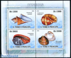 Sao Tome/Principe 2009 Shells 4v M/s, Mint NH - São Tomé Und Príncipe
