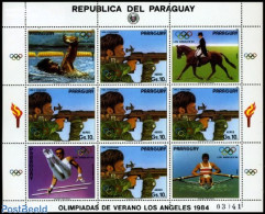Paraguay 1984 Olympic Games M/s, Mint NH, Sport - Olympic Games - Shooting Sports - Shooting (Weapons)