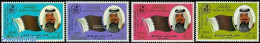Qatar 1986 15 Years Independence 4v, Mint NH, History - Flags - Qatar