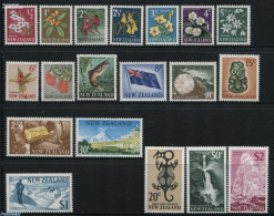 New Zealand 1967 Definitives 19v, Mint NH, History - Nature - Various - Geology - Fish - Flowers & Plants - Trees & Fo.. - Nuovi