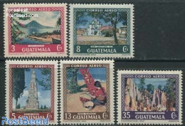 Guatemala 1950 Definitives 5v, Only Airmails, Mint NH, History - Various - Textiles - Textil