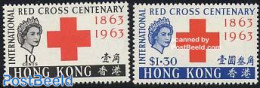 Hong Kong 1963 Red Cross Centenary 2v, Unused (hinged), Health - Red Cross - Nuovi