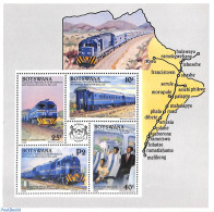 Botswana 1992 Railways S/s, Mint NH, Transport - Various - Railways - Maps - Trenes