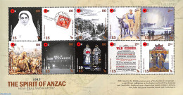 New Zealand 2015 The Spirit Of ANZAC 10v M/s, Mint NH, Health - History - Nature - Transport - Health - Red Cross - Fl.. - Nuevos
