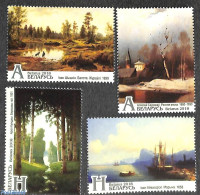 Belarus 2018 Paintings 4v, Mint NH, Nature - Transport - Birds - Trees & Forests - Ships And Boats - Art - Paintings - Rotary, Lions Club