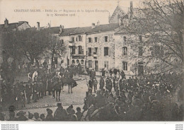 W8-57) CHATEAU SALINS (MOSELLE) DEFILE DU 1er.REGIMENT DE LA LEGION ETRANGERE - LE 17.11.18 - (2 SCANS) - Chateau Salins