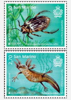 San Marino.2024.Europa CEPT.Underwater Fauna And Flora.2 V. ** . - Marine Life