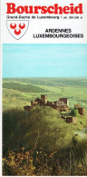 Ancien Dépliant Présentant Bourscheid (Ardennes Luxembourgeoises) Vers 1980 - Tourism Brochures