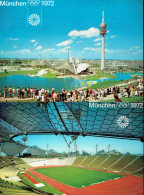 München, Münich : 2 CP Non Circulées (Stade, Village & Tour) Avec Texte Manuscrit Au Dos Sur Les événements Du 5/9/1972 - Jeux Olympiques