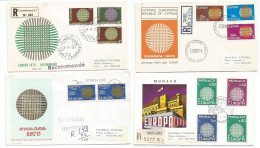 FDC Europa CEPT  1970 #4 Registered Cvs To Italy : Cyprus Luxembourg Monaco Spain - Sammlungen