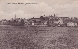 X2-65) CASTELNAU MAGNOAC (HAUTES PYRENEES) PANORAMA SUD - EST - ( 2 SCANS ) - Castelnau Magnoac