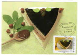 Carte Maximum Corrèze Spécialité Limousine Gateau Le Trépaïs Chocolat Noisette Châtaigne Cachet Limousin Comme J'aime - 2010-2019