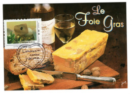 Carte Maximum Corrèze Le Foie Gras De Canard De Brive Cachet Limousin Comme J'aime Tulle 2009 - 2000-2009