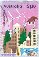 AUSTRALIA 2020 $1.10 Multicoloured, "Full Steam Ahead"-Wind Farms Die-Cut Self Adhesive FU - Gebruikt