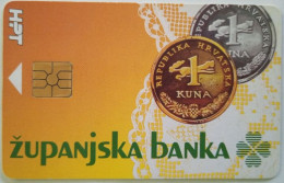 Croatia 100 Unit Chip Card - Zupanjska Banka - Croazia