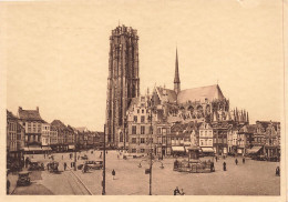 BELGIQUE - Malines - Vue Générale De La Cathédrale St Rombaut - Animé - Carte Postale Ancienne - Malines