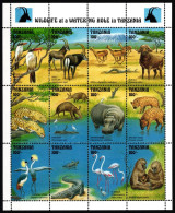 Tansania 1551-1562 Postfrisch Als ZD-Bogen, Wildtiere #NF360 - Tanzania (1964-...)