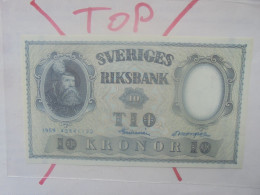 SUEDE 10 KRONOR 1959 Neuf (B.33) - Svezia