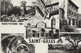 0-30258 02 02 - ST GILLES - MULTIVUES - (LA VIS, BAS RELIEF, MAISON ROMANE, FACADE DE L'EGLISE, INTERIEUR, VUE GENERALE) - Saint-Gilles