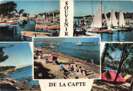 FRANCE - La Côte D'Azur - La Capte (Var) - Le Port - Les Régates - Un Coin De La Côte - La Plage- Carte Postale Ancienne - Hyeres