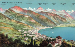 SUISSE - Montreux Et Les Alpes - Différents Entres Au Alentour De Montreux - La Mer - Maisons - Carte Postale Ancienne - Montreux