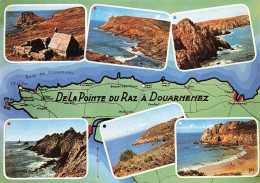 CARTES GÉOGRAPHIQUES - De La Pointe Du Raz à Douarnenez - La Baie De Douarnenez - Côtes Et Plages - Carte Postale - Mapas