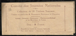 COMITE DES JOURNEES NATIONALES . COLLECTION DE 20 TIMBRES SOUVENIR . - Blocks Und Markenheftchen