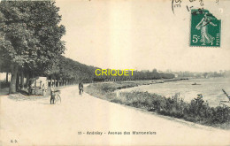 78 Andresy, Avenue Des Marronniers, Cyclistes En Avant, éd G D 11, Carte Pas Courante - Andresy