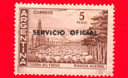 ARGENTINA - Usato - 1960 - Tierra Del Fuego, Sovrastampato SERVICIO OFICIAL - 5 - Servizio