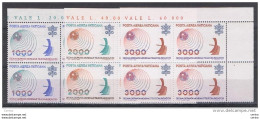 VATICANO:  1978  P.A. TELECOMUNICAZIONI  -  S. CPL. 3  VAL. BL. 4  N. -  SASS. 63/65 - Airmail